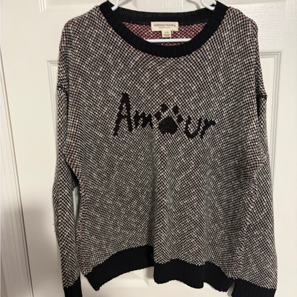 Parkhurst Amour Black and White Sweater